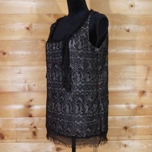 CAbi Lace Sleeveless Top L